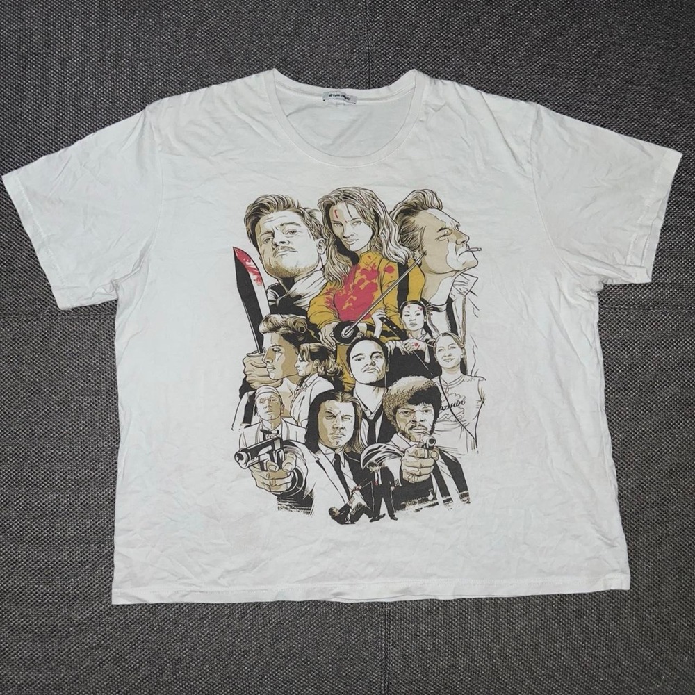 Quentin Tarantino Kill Bill Movie Promo White T Shirt Size 3XL (2XL)
